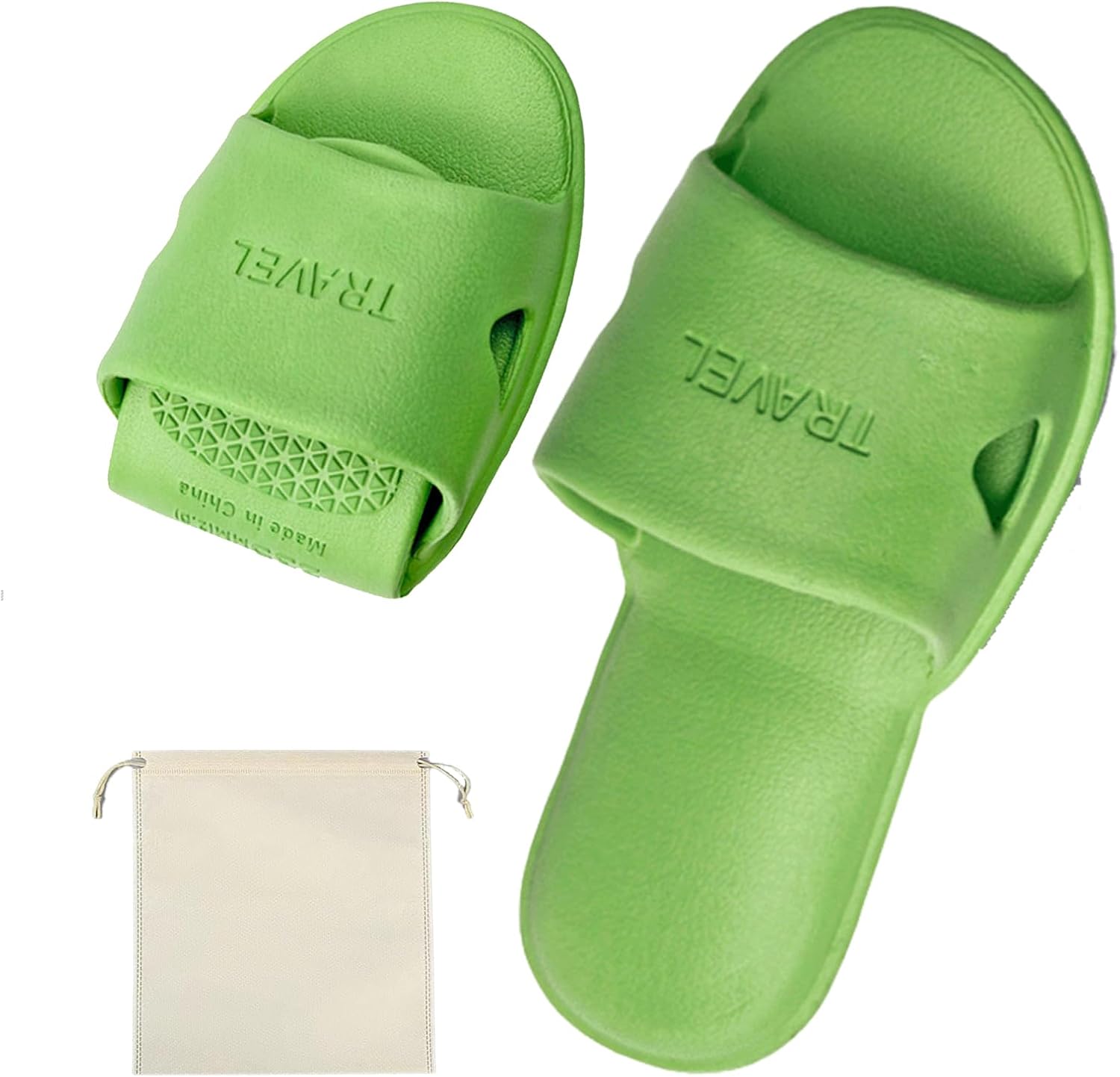 Дорожные тапочки oukisam для женщин и мужчин, портативные складные тапочки с хлопковым мешочком для хранения, дорожные сандалии для душа, нескользящие, быстросохнущие, для кемпинга, плавания, пляжа и отеля, зеленый
Дорожные тапочки oukisam для женщин и мужчин, портативные складные тапочки с хлопковым мешочком для хранения, дорожные сандалии для душа, нескользящие, быстросохнущие, для кемпинга, плавания, пляжа и отеля, зеленый