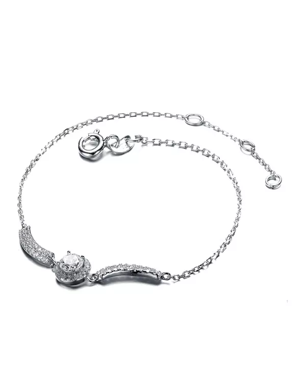 Браслет из стерлингового серебра с центральным камнем в виде кубического циркония Genevive, clear
Браслет из стерлингового серебра с центральным камнем в виде кубического циркония Genevive, clear