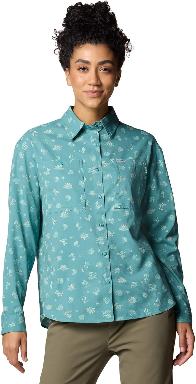Женская рубашка Columbia Silver Ridge Utility Patterned с длинным рукавом, Teal Deserted
Женская рубашка Columbia Silver Ridge Utility Patterned с длинным рукавом, Teal Deserted