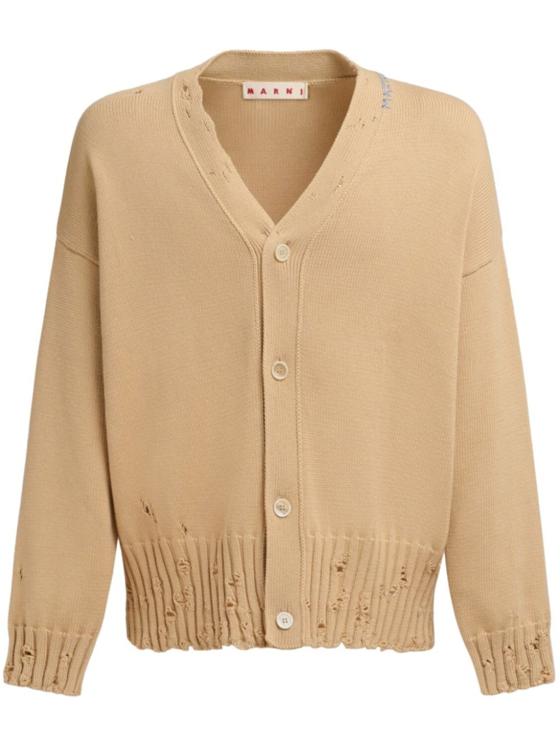 Кардиган с эффектом потертости Marni, нейтральный цвет
Кардиган с эффектом потертости Marni, нейтральный цвет