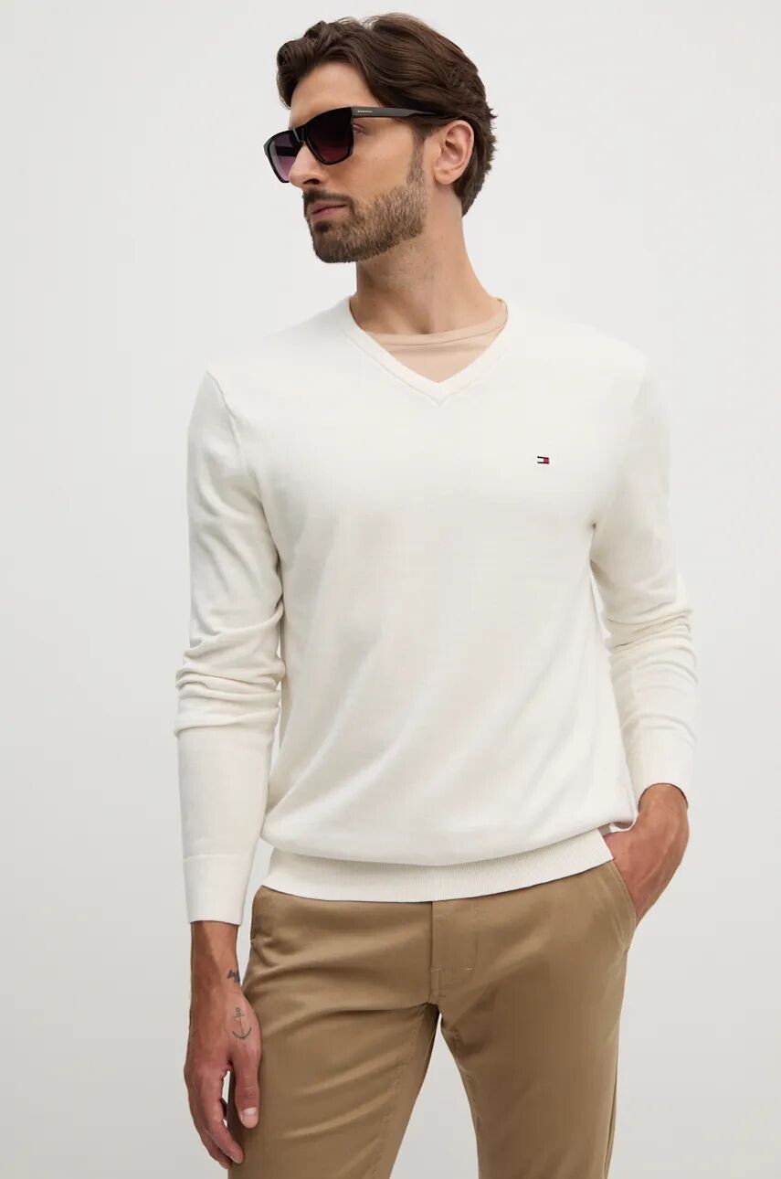Хлопковый свитер Tommy Hilfiger, бежевый 
Хлопковый свитер Tommy Hilfiger, бежевый