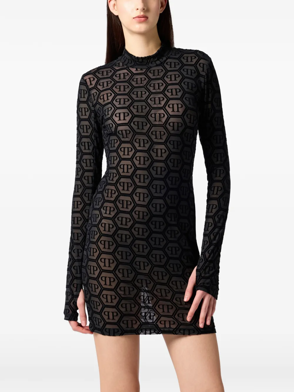 Мини-платье с длинными рукавами Philipp Plein, черный
Мини-платье с длинными рукавами Philipp Plein, черный