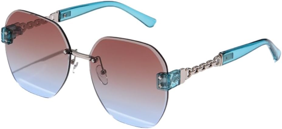 Крупные квадратные солнцезащитные очки без оправы для женщин, модные винтажные солнцезащитные очки с градиентным покрытием и защитой от УФ-излучения UV400 MTZJH, Brown Blue
Крупные квадратные солнцезащитные очки без оправы для женщин, модные винтажные солнцезащитные очки с градиентным покрытием и защитой от УФ-излучения UV400 MTZJH, Brown Blue