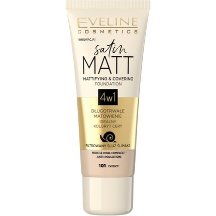 Satin Matt Matting Satin Matt Opaque Праймер для лица 30 мл № 101 цвета слоновой кости 1 шт., Eveline Cosmetics
Satin Matt Matting Satin Matt Opaque Праймер для лица 30 мл № 101 цвета слоновой кости 1 шт., Eveline Cosmetics
