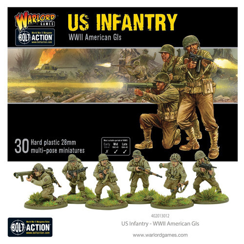 Миниатюра Warlord Games Bolt Action: US Infantry - WW2 American GIs
Миниатюра Warlord Games Bolt Action: US Infantry - WW2 American GIs