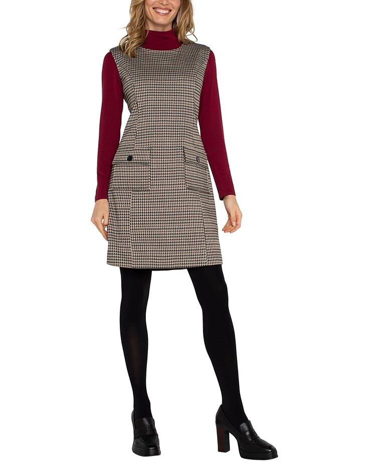 Платье Liverpool Los Angeles Sleeveless Shift Dress, цвет Black Tan Houndstooth
Платье Liverpool Los Angeles Sleeveless Shift Dress, цвет Black Tan Houndstooth