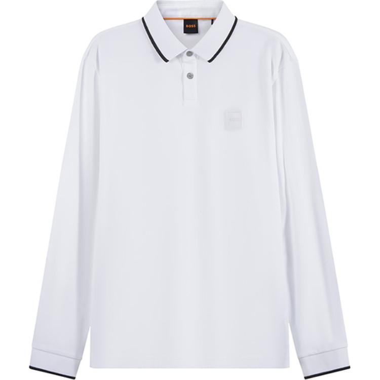 Футболка поло с длинным рукавом и нашивкой с логотипом HUGO BOSS, белая
Футболка поло с длинным рукавом и нашивкой с логотипом HUGO BOSS, белая
