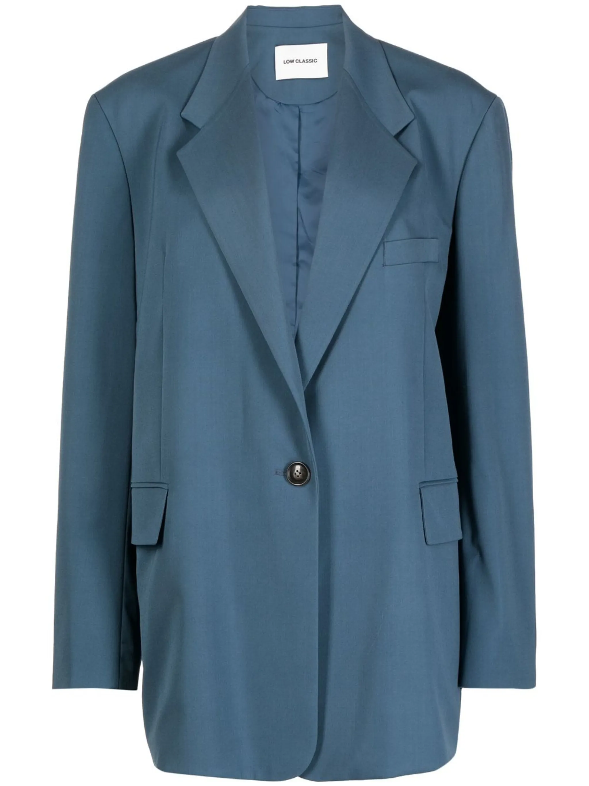 Однобортный блейзер с объемными плечами Low Classic, синий
Однобортный блейзер с объемными плечами Low Classic, синий