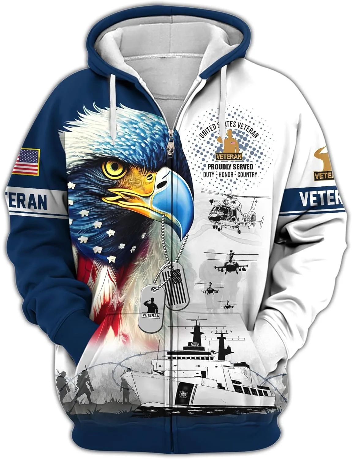 Толстовка с капюшоном на молнии Duty Honor Country Veteran Vetadn
Толстовка с капюшоном на молнии Duty Honor Country Veteran Vetadn