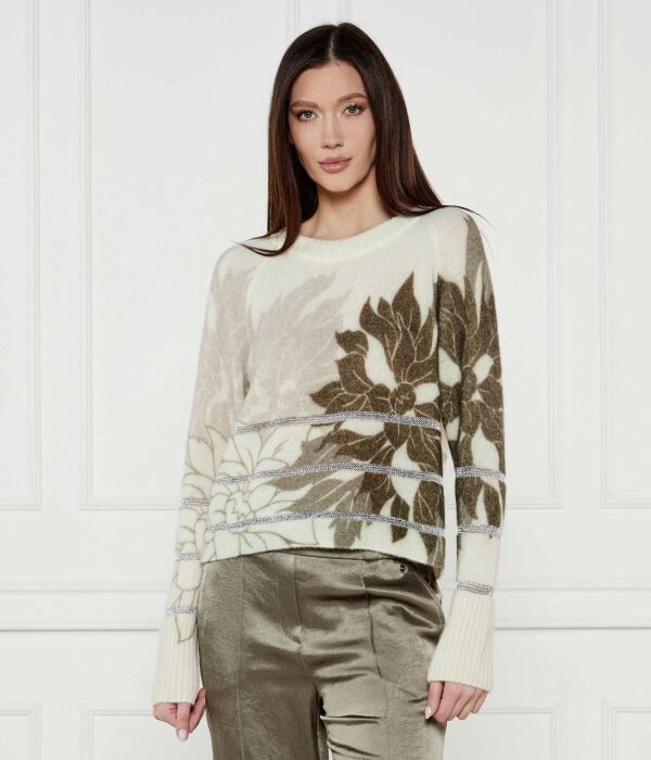 Шерстяной свитер Loose fit Marc Cain, экрю
Шерстяной свитер Loose fit Marc Cain, экрю