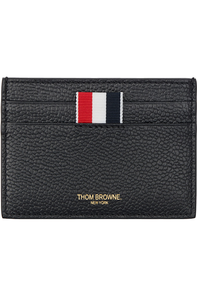 Держатель для одной карты Pebble grain hector Thom Browne, черный
Держатель для одной карты Pebble grain hector Thom Browne, черный