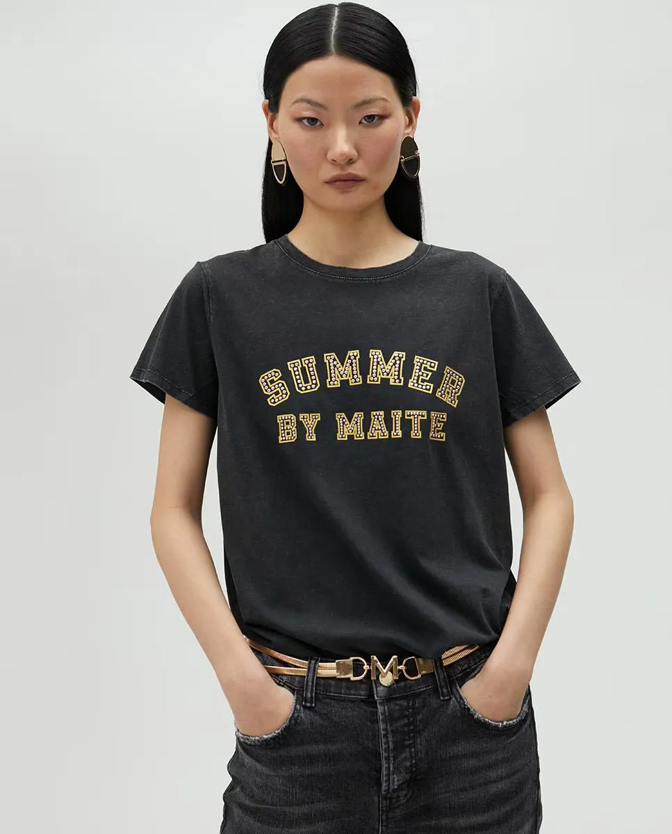 Женская футболка с короткими рукавами и круглым вырезом Lola Casademunt, чёрный
Женская футболка с короткими рукавами и круглым вырезом Lola Casademunt, чёрный