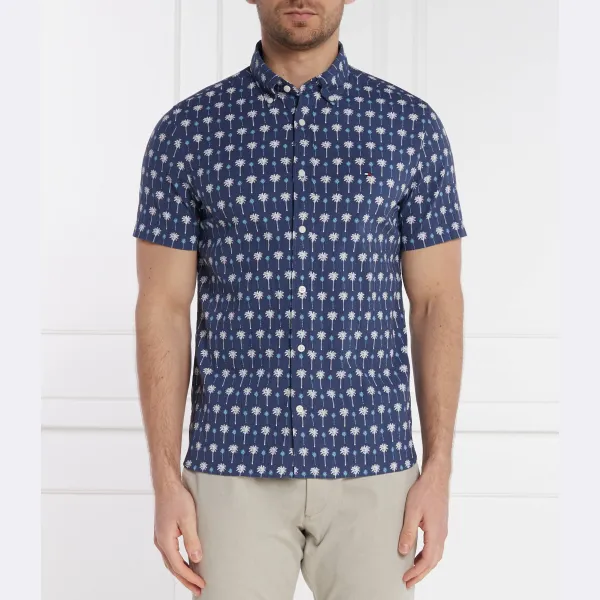 Рубашка узкого кроя с короткими рукавами и ладонями Tommy Hilfiger, синий
Рубашка узкого кроя с короткими рукавами и ладонями Tommy Hilfiger, синий