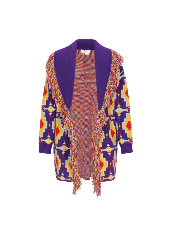 Женский кардиган фиолетового цвета с разноцветными вставками IZIA
Женский кардиган фиолетового цвета с разноцветными вставками IZIA