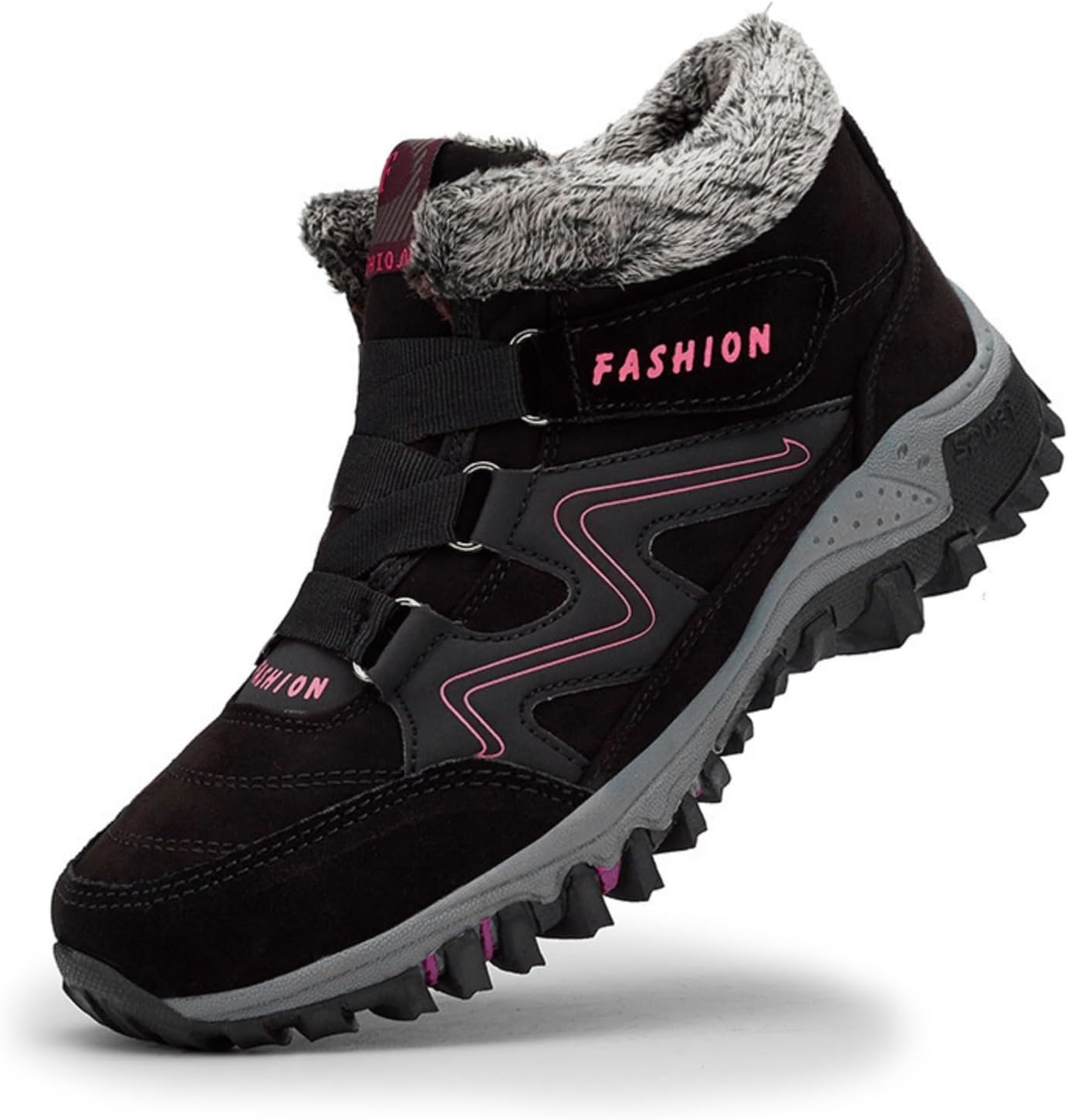 Зимние сапоги Azttoztto для женщин с утепленной платформой и искусственным мехом, нескользящая подошва из резины, универсальная обувь для улицы, черный/красный
Зимние сапоги Azttoztto для женщин с утепленной платформой и искусственным мехом, нескользящая подошва из резины, универсальная обувь для улицы, черный/красный