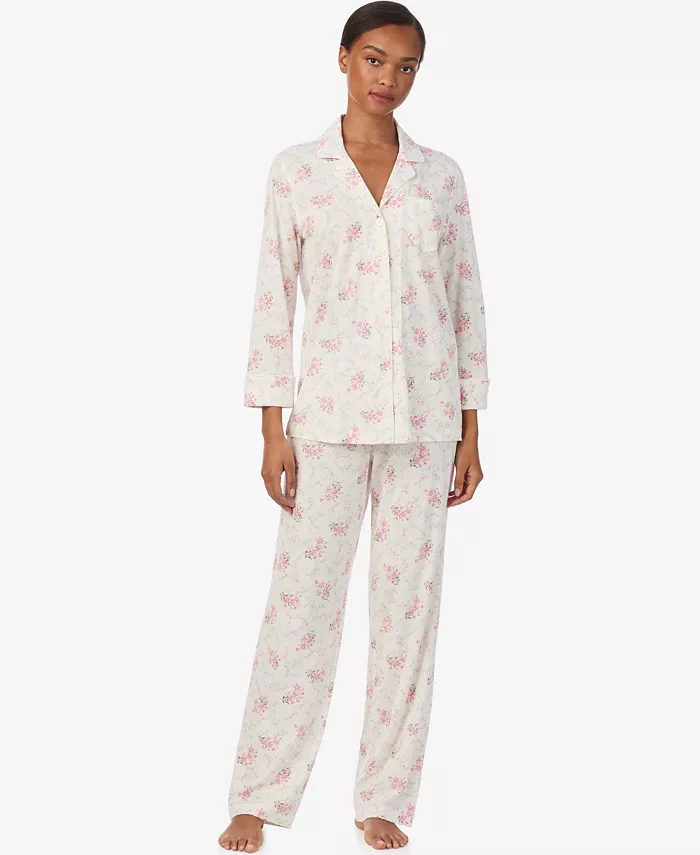 Женский пижамный комплект с рукавами 3/4 Lauren Ralph Lauren, коричневый/бежевый
Женский пижамный комплект с рукавами 3/4 Lauren Ralph Lauren, коричневый/бежевый