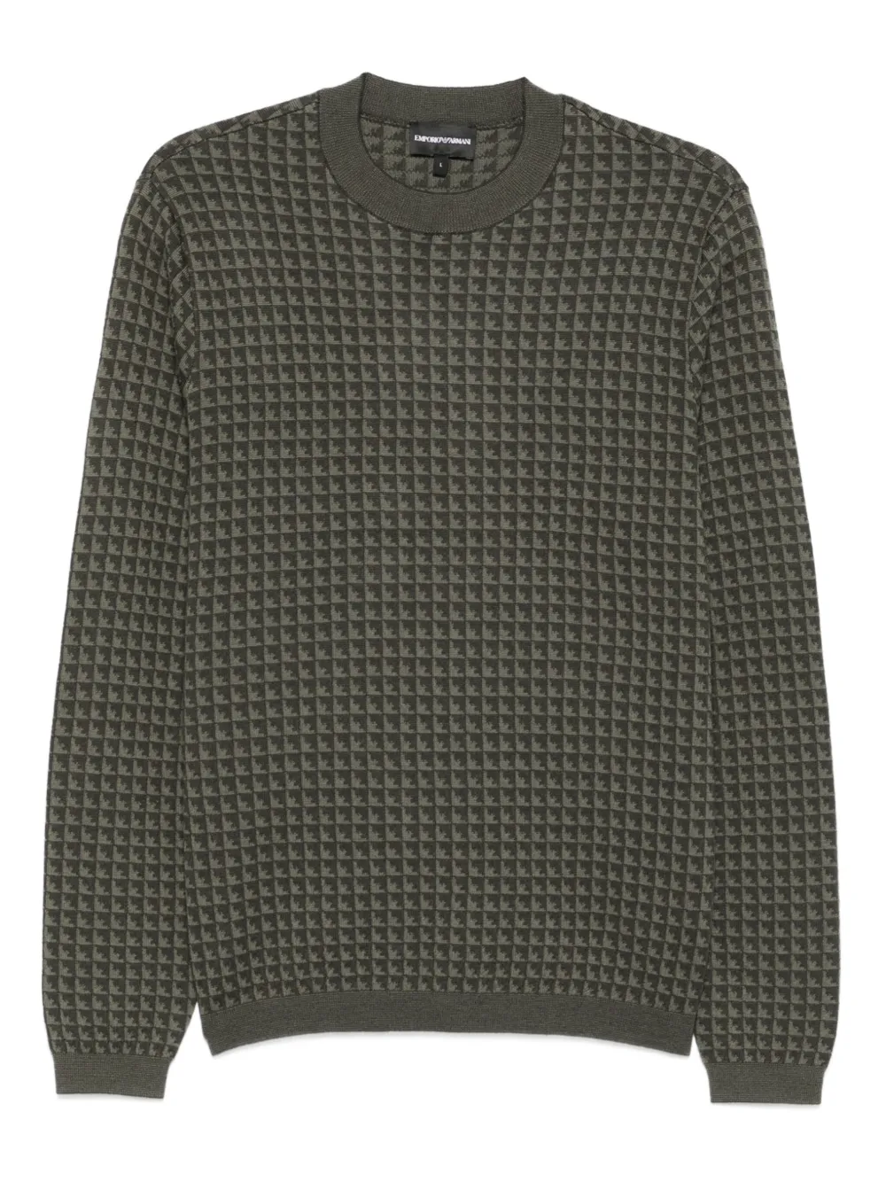 Шерстяной свитер с жаккардовым принтом и логотипом EMPORIO ARMANI, зеленый
Шерстяной свитер с жаккардовым принтом и логотипом EMPORIO ARMANI, зеленый