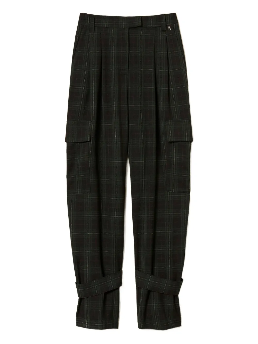 Брюки карго в клетку тартан TWINSET, зеленый
Брюки карго в клетку тартан TWINSET, зеленый