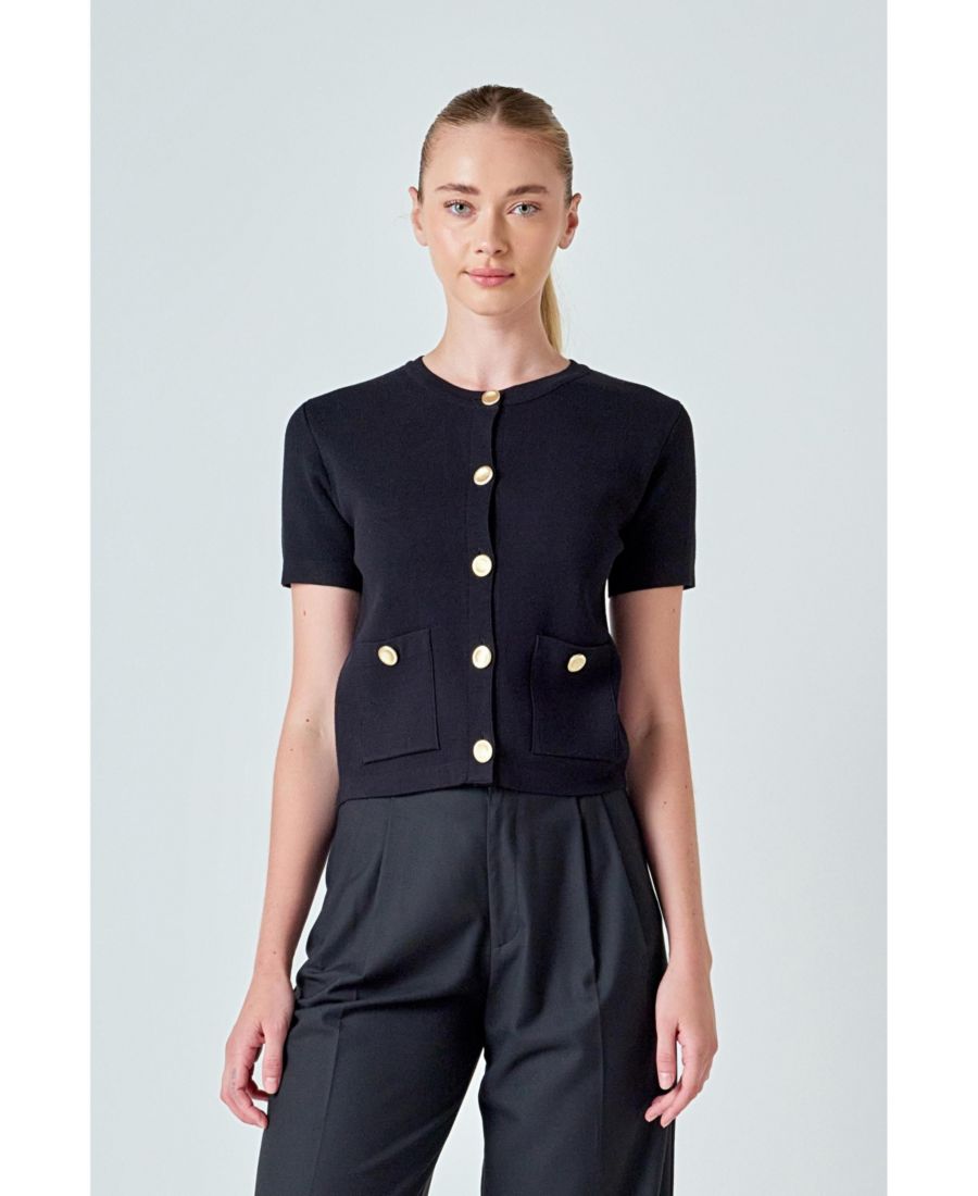 Женский кардиган с коротким рукавом и застежкой на пуговицы endless rose, Black
Женский кардиган с коротким рукавом и застежкой на пуговицы endless rose, Black