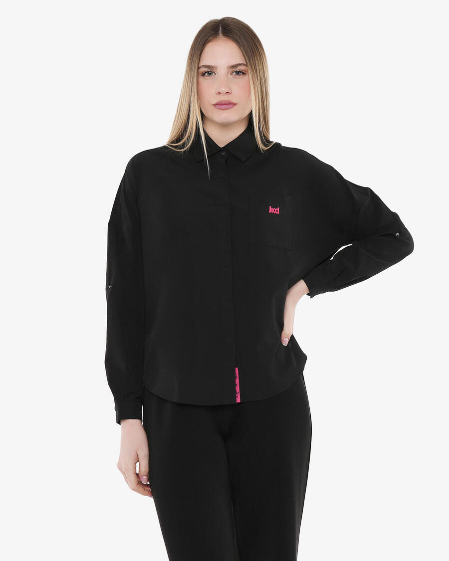 JAKED Черная синтетическая фитнес-футболка для женщин
JAKED Черная синтетическая фитнес-футболка для женщин