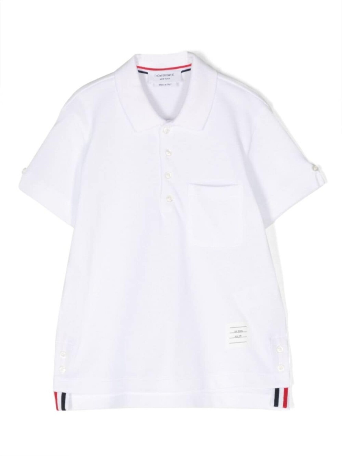 Thom Browne рубашка поло с нашивкой-логотипом, белый
Thom Browne рубашка поло с нашивкой-логотипом, белый