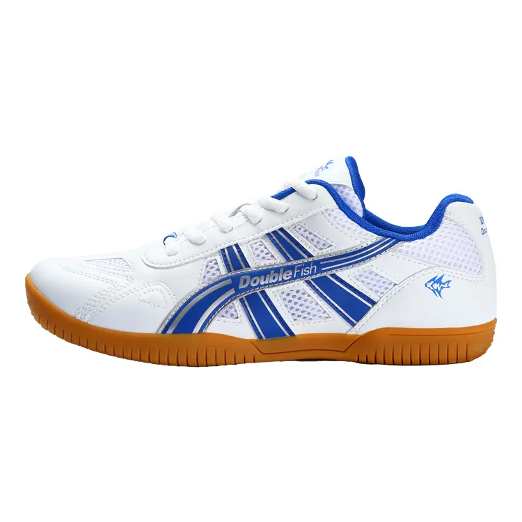 DOUBLE FISH Унисекс настольный теннис кроссовки низкие бело-синие, цвет White Blue 
DOUBLE FISH Унисекс настольный теннис кроссовки низкие бело-синие, цвет White Blue