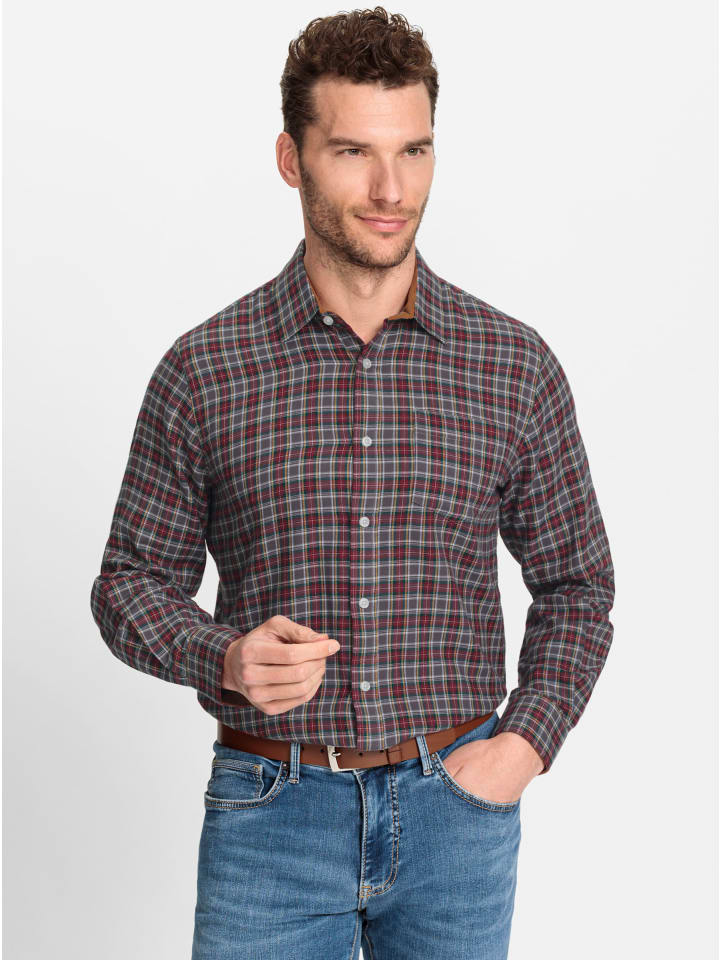 Рубашка фланелевая темно-красного цвета с антрацитовой клеткой WITT WEIDEN
Рубашка фланелевая темно-красного цвета с антрацитовой клеткой WITT WEIDEN