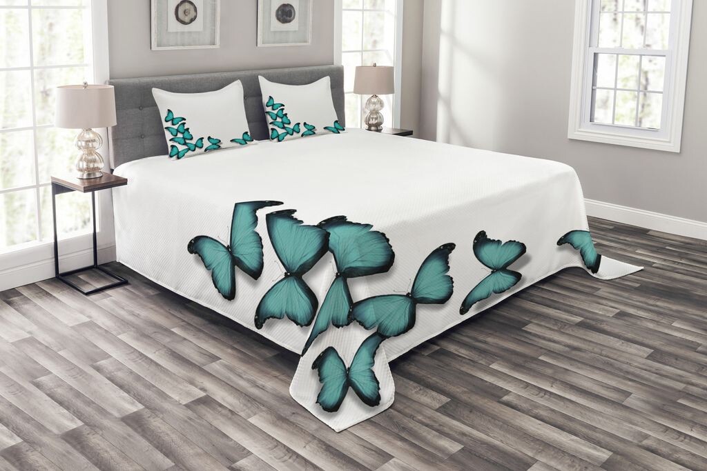 ABAKUHAUS Spring Комплект покрывала, Sunny Butterflies Morphs, Комплект с моющимися наволочками, для односпальных кроватей 264 x 220 см, Черный Бирюзовый
ABAKUHAUS Spring Комплект покрывала, Sunny Butterflies Morphs, Комплект с моющимися наволочками, для односпальных кроватей 264 x 220 см, Черный Бирюзовый