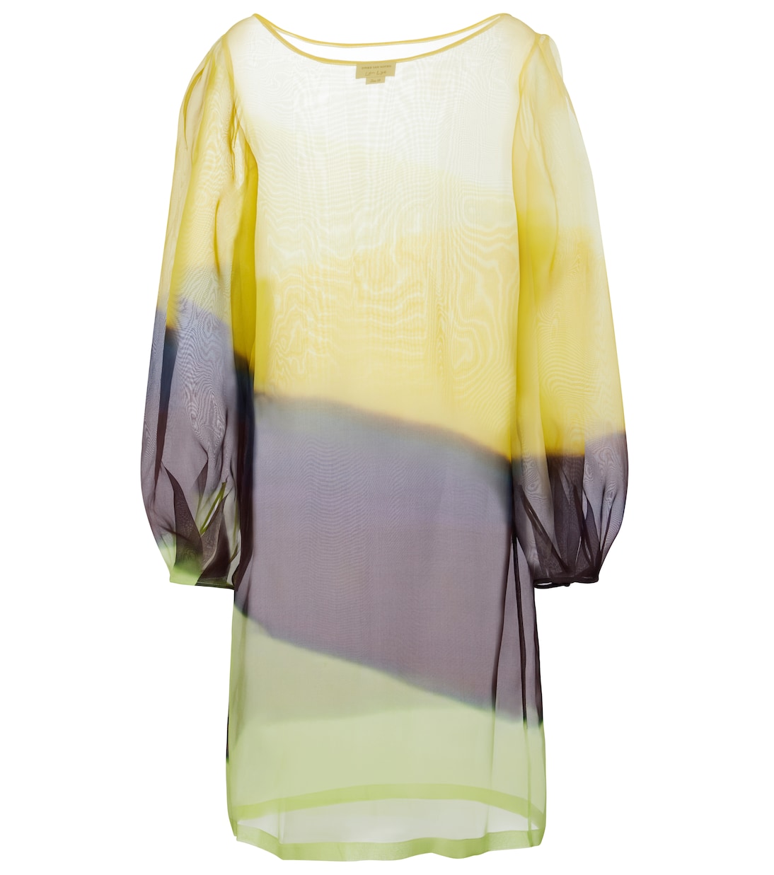 Платье миди из шелковой органзы в полоску Dries Van Noten, желтый
Платье миди из шелковой органзы в полоску Dries Van Noten, желтый