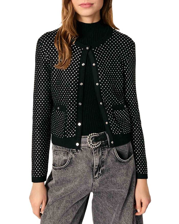 Кардиган со стразами Maje, черный
Кардиган со стразами Maje, черный