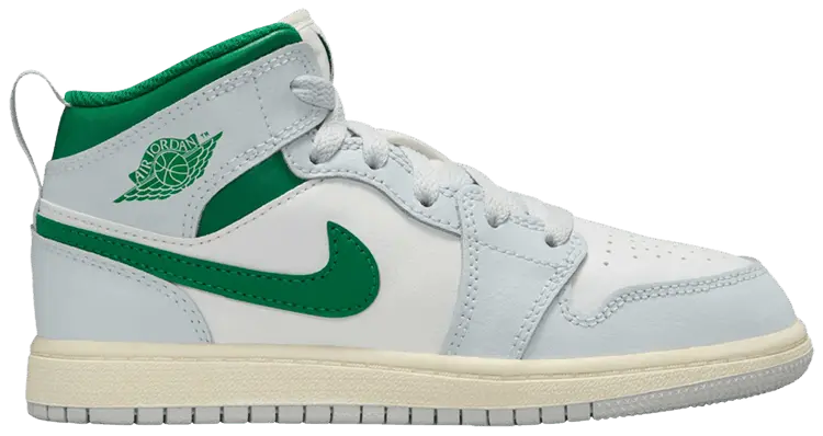 Кроссовки Air Jordan 1 Mid PS 'Summit White Pine Green', белый 
Кроссовки Air Jordan 1 Mid PS 'Summit White Pine Green', белый