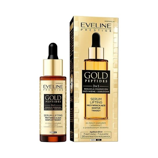 Сыворотка-лифтинг, восстанавливающая контур лица, 30 мл Eveline Gold Peptides, Eveline Cosmetics
Сыворотка-лифтинг, восстанавливающая контур лица, 30 мл Eveline Gold Peptides, Eveline Cosmetics