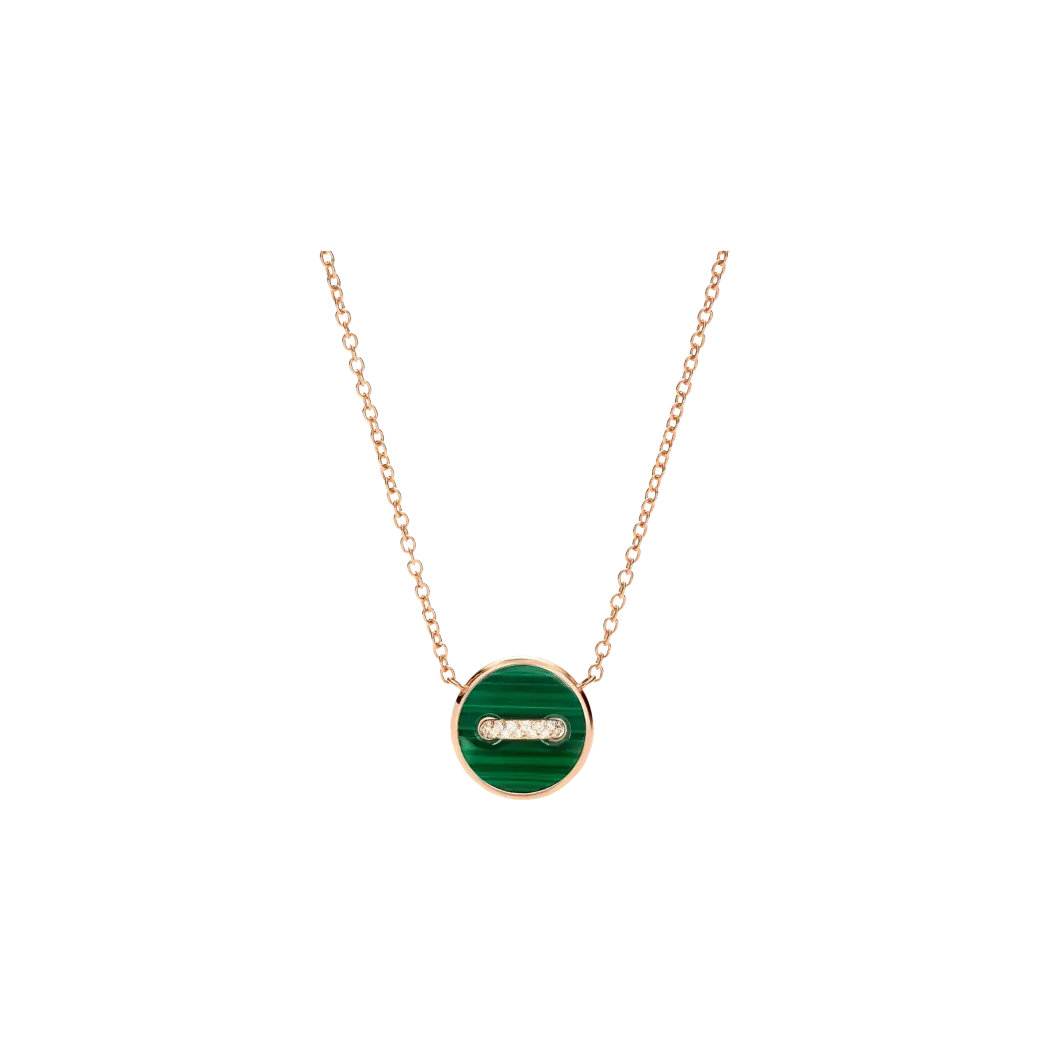 Колье с подвеской Pomellato Pom Pom Dot из розового золота с малахитом и бриллиантами
Колье с подвеской Pomellato Pom Pom Dot из розового золота с малахитом и бриллиантами