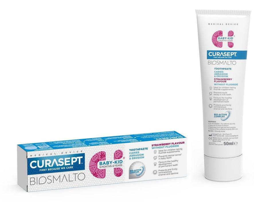 Curasept, Biosmalto, Детская зубная паста без фтора со вкусом клубники, 50 мл Curaprox
Curasept, Biosmalto, Детская зубная паста без фтора со вкусом клубники, 50 мл Curaprox