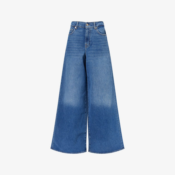Джинсы женские 7 For All Mankind Мари из стрейч-денима широкие, голубой
Джинсы женские 7 For All Mankind Мари из стрейч-денима широкие, голубой