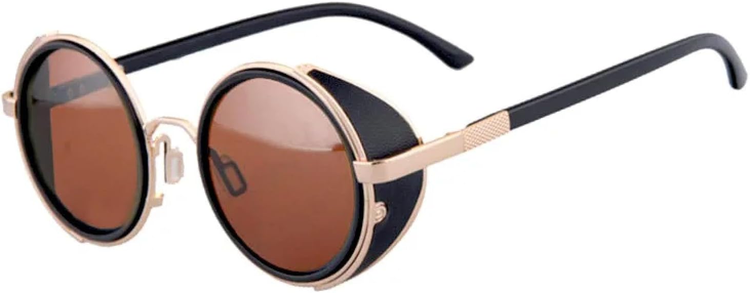 Винтажные женские солнцезащитные очки в стиле стимпанк ретро с покрытием, мужские круглые солнцезащитные очки в стиле панк с защитой от УФ-излучения UV400 TVTBBVV, Golden Tea
Винтажные женские солнцезащитные очки в стиле стимпанк ретро с покрытием, мужские круглые солнцезащитные очки в стиле панк с защитой от УФ-излучения UV400 TVTBBVV, Golden Tea