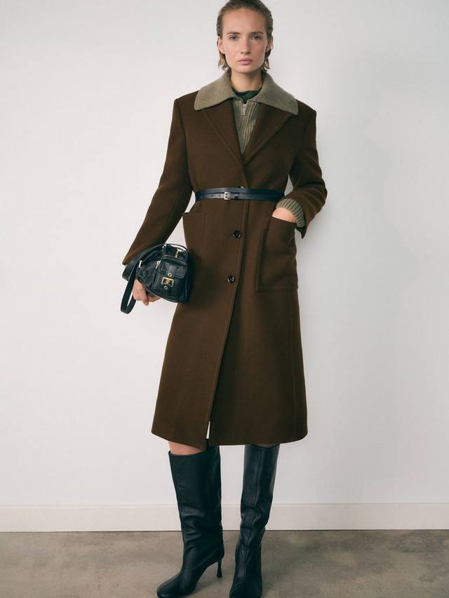 Роскошное пальто из шерсти атенеи Mango, коричневый
Роскошное пальто из шерсти атенеи Mango, коричневый