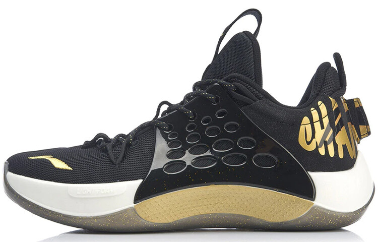 Баскетбольные кроссовки SONIC 7 мужские низкие черные/золотые Lining