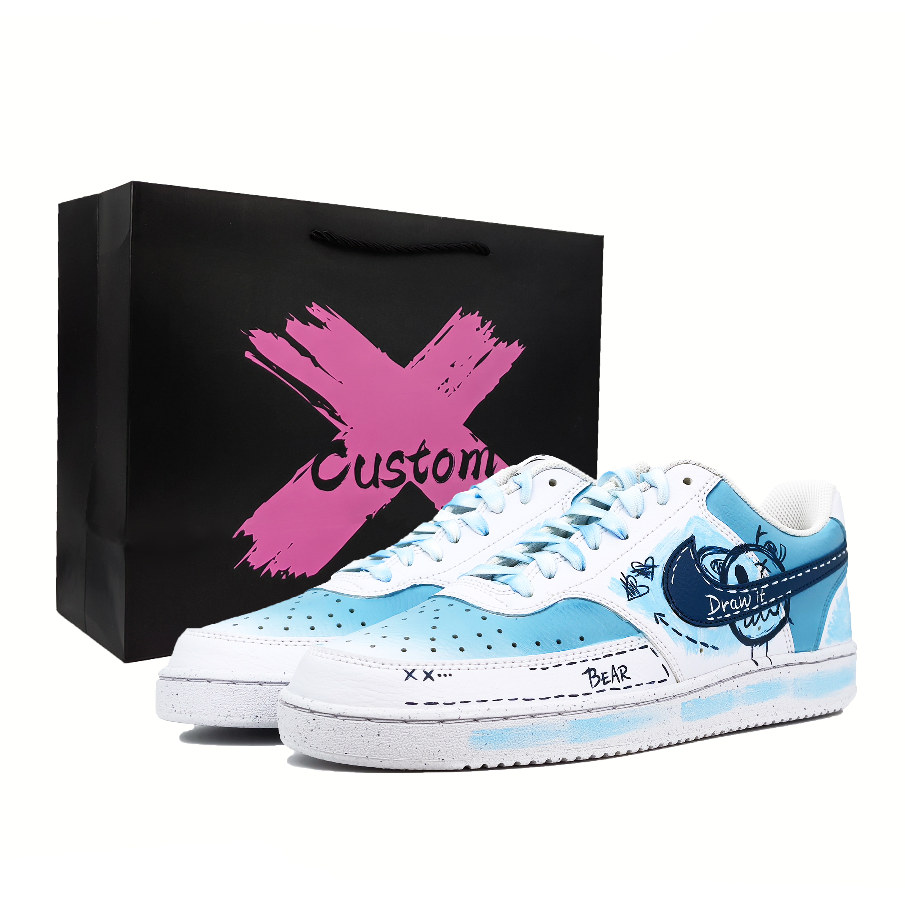 Nike Кроссовки Court Vision 1 для скейтбординга, износостойкие, белые, синие, мужские
Nike Кроссовки Court Vision 1 для скейтбординга, износостойкие, белые, синие, мужские