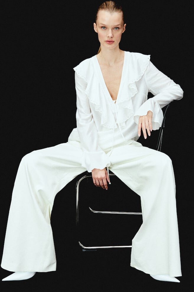 Блузка с воланами H&M, белый
Блузка с воланами H&M, белый