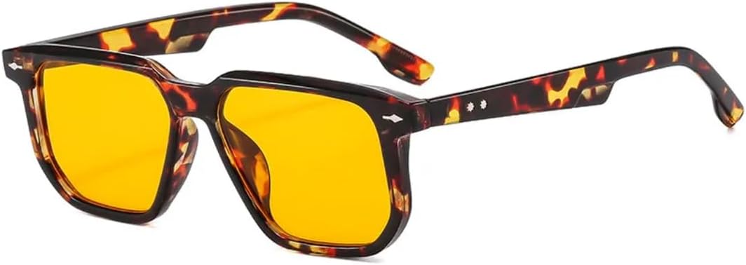 Солнцезащитные очки для мужчин и женщин - защита UV400 - заклепки, зеленый леопардовый принт, цветные линзы, для занятий спортом на открытом воздухе и вождения DSVIGF, Leopard Yellow
Солнцезащитные очки для мужчин и женщин - защита UV400 - заклепки, зеленый леопардовый принт, цветные линзы, для занятий спортом на открытом воздухе и вождения DSVIGF, Leopard Yellow