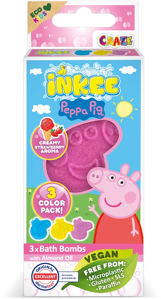 Бомбочка для ванны с пеной Peppa Pig, vaikams 3× 15 гр
Бомбочка для ванны с пеной Peppa Pig, vaikams 3× 15 гр