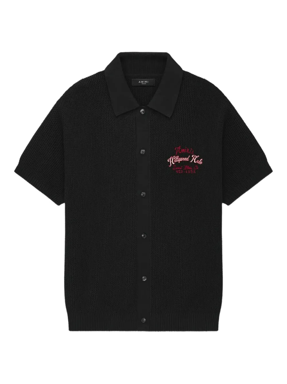 Вышитая вязаная рубашка AMIRI, черный
Вышитая вязаная рубашка AMIRI, черный