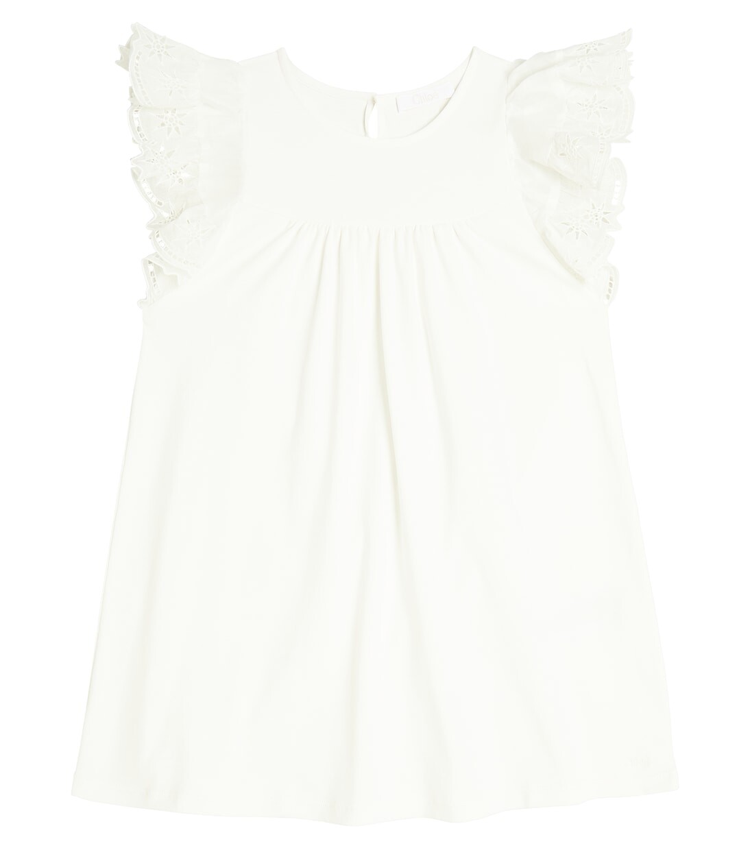 Хлопковое платье с оборками Chloé, белый
Хлопковое платье с оборками Chloé, белый