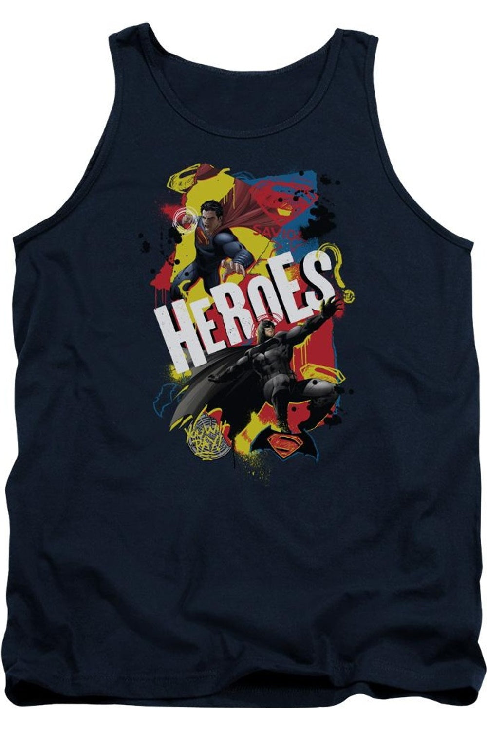 Бэтмен против Супермена Двойной герой взрослый майка Gildan, темно-синий
Бэтмен против Супермена Двойной герой взрослый майка Gildan, темно-синий