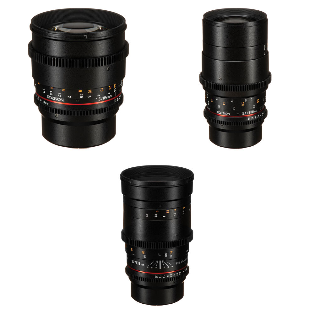 Кинообъектив Rokinon Cine DS 85, 100, 135mm Lens Kit (MFT Mount)
Кинообъектив Rokinon Cine DS 85, 100, 135mm Lens Kit (MFT Mount)