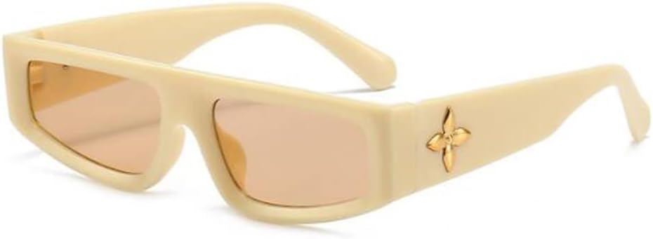 Солнцезащитные очки «кошачий глаз», квадратные, в толстой оправе. Цвет: рисовый желтый (оттенок «чайные хлопья»). Дужки в форме листьев. Бренд: Star Shop. Линзы: Bright Black Gray. Унисекс
Солнцезащитные очки «кошачий глаз», квадратные, в толстой оправе. Цвет: рисовый желтый (оттенок «чайные хлопья»). Дужки в форме листьев. Бренд: Star Shop. Линзы: Bright Black Gray. Унисекс