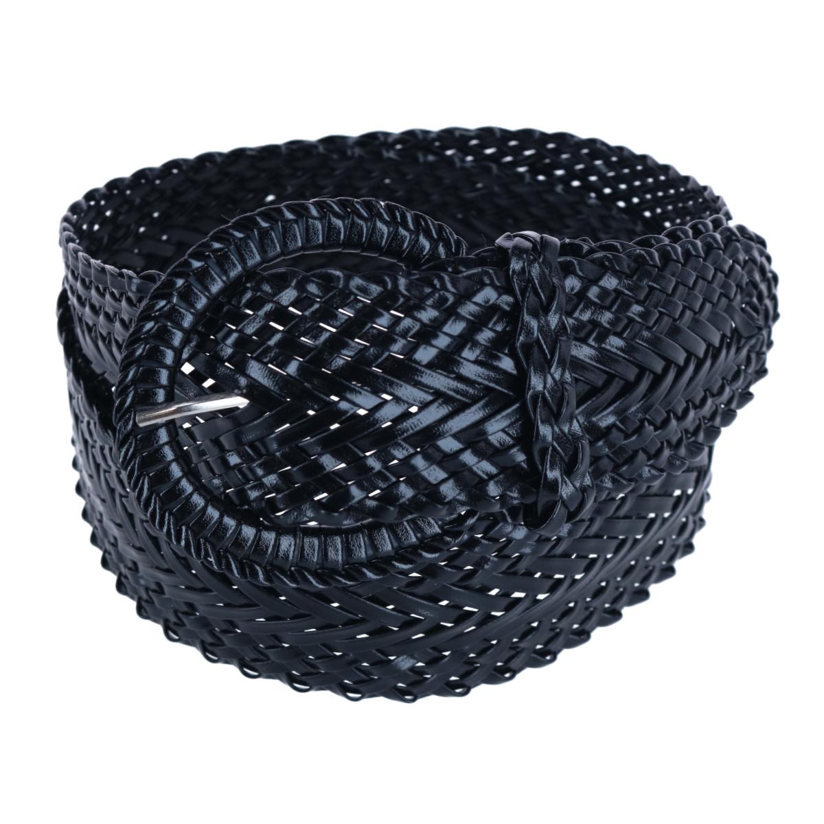 Женский плетеный широкий ремень с соответствующей пряжкой CTM, черный
Женский плетеный широкий ремень с соответствующей пряжкой CTM, черный