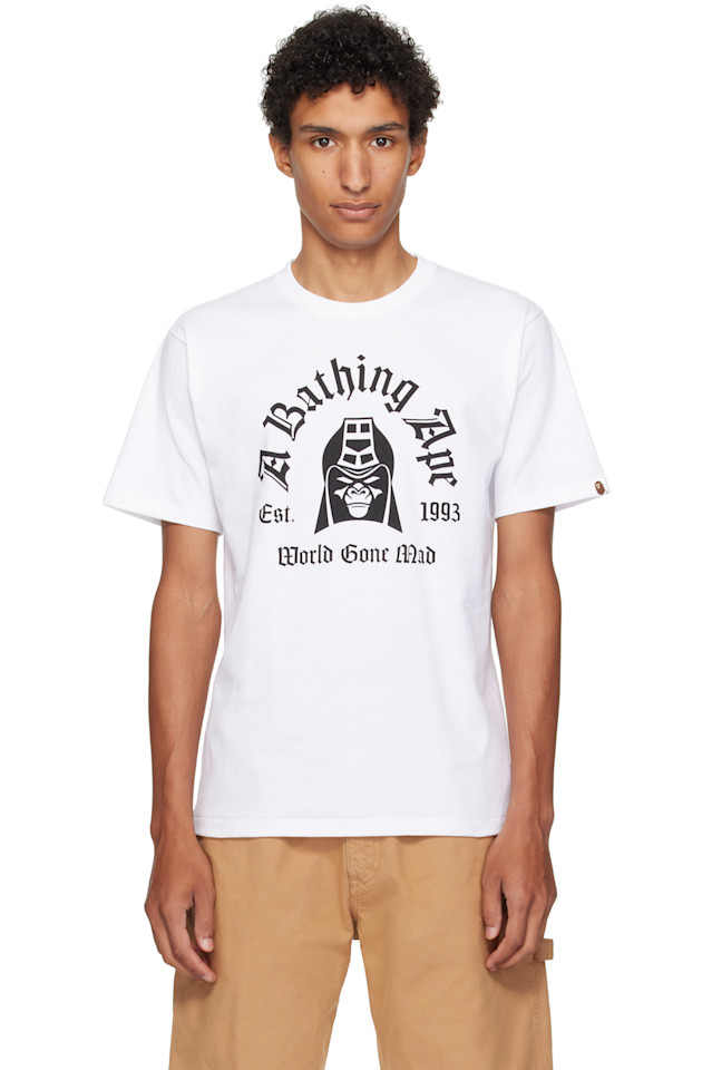 Футболка с принтом "Mad General College" Bape, белый
Футболка с принтом "Mad General College" Bape, белый