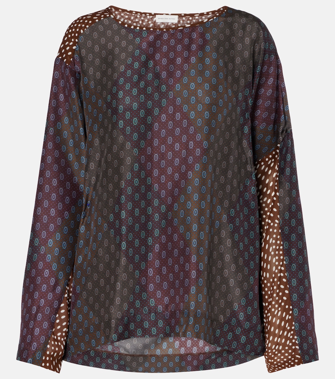 Топ из смесового шелка с принтом Dries Van Noten, бордовый
Топ из смесового шелка с принтом Dries Van Noten, бордовый